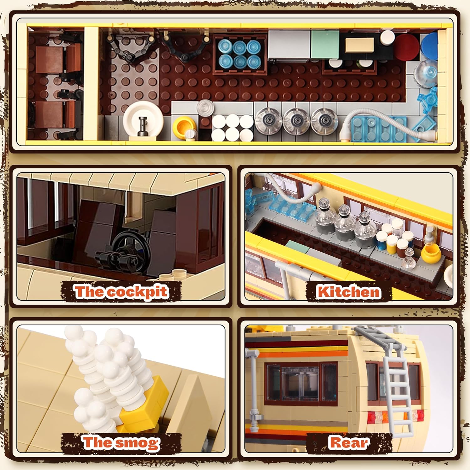 Rvs Building Set, Upgraded Creative Rvs Building Bricks Merchandise, Camper Van Building Set Toy for Boys Age 12+