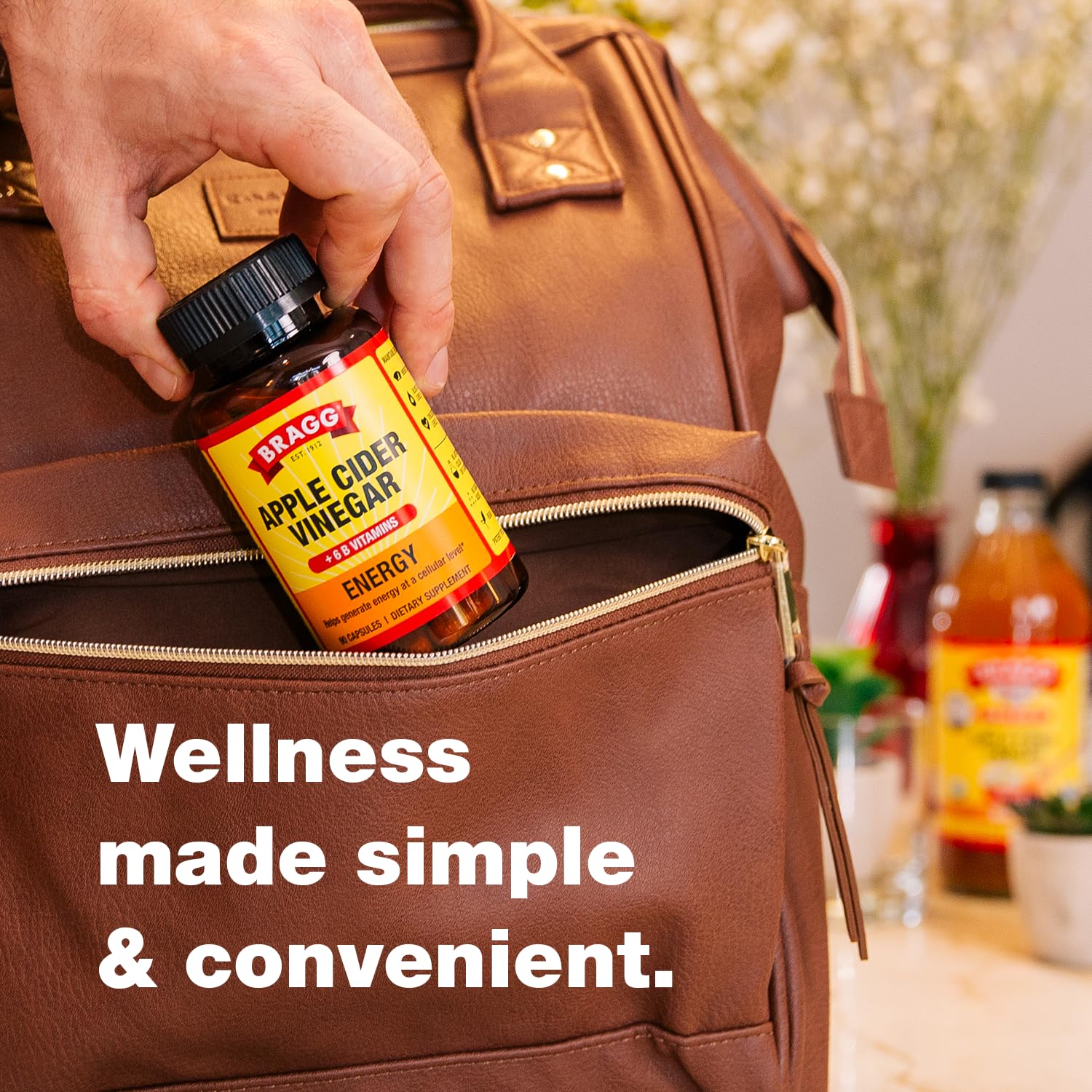 BRAGG Energy Apple Cider Vinegar Capsules with B Vitamins - 90 Capsules — Amazon image 3