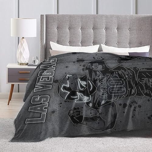 Miniatura 5 de Manta personalizada de Las Vegas, manta de fútbol personalizada con número de nombre, regalos para hombres, mujeres y niños