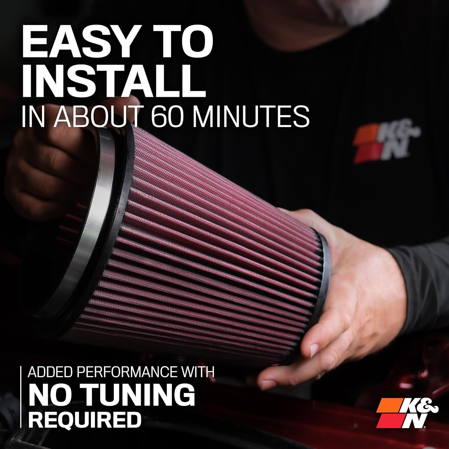 K&N Cold Air Intake System: High-Flow Air Filter, Increase Performance & Towing: Compatible with 2013-2018 RAM: 2500, 63-1592