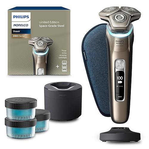 Philips Norelco Shaver Series 9000 Space Grade Edition, afeitadora eléctrica en seco y húmedo, con sistema de afeitado de elevación y corte,