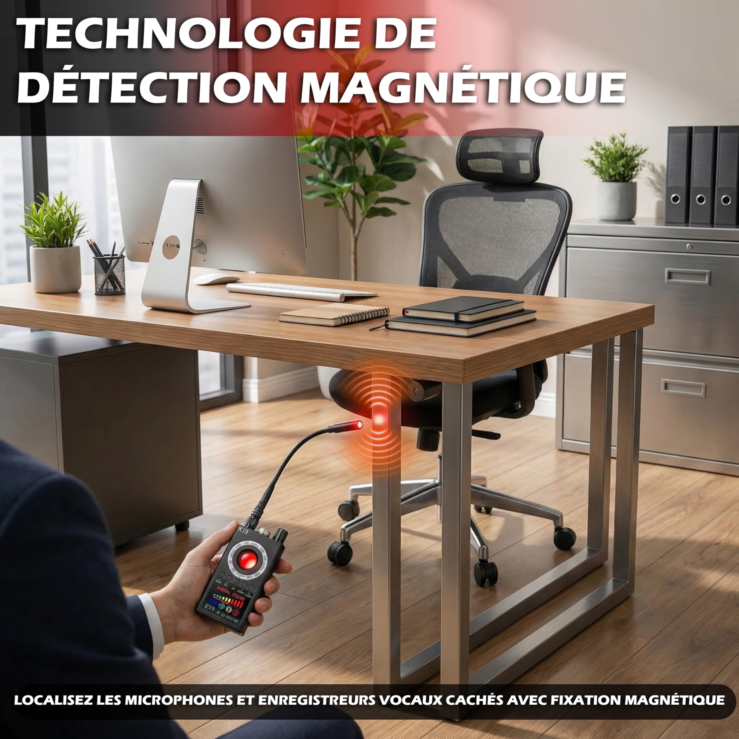 Détecteur Caméra Cachée Anti-Espion avec eBook Guide Complet – Scanner RF pour GPS et Micros Espions, Détecteur d'Écoute sans Fil, Appareil Portable pour Maison Bureau Hôtel Protection Vie Privée