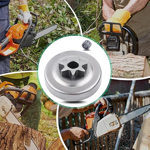 Miniatura 6 de Adefol Piñón recto para motosierra Echo CS-3000 CS-300 CS-301 CS-305 CS-306 CS-330 CS-306 CS-306, tambor de embrague + cojinete de aguja Reemplazar