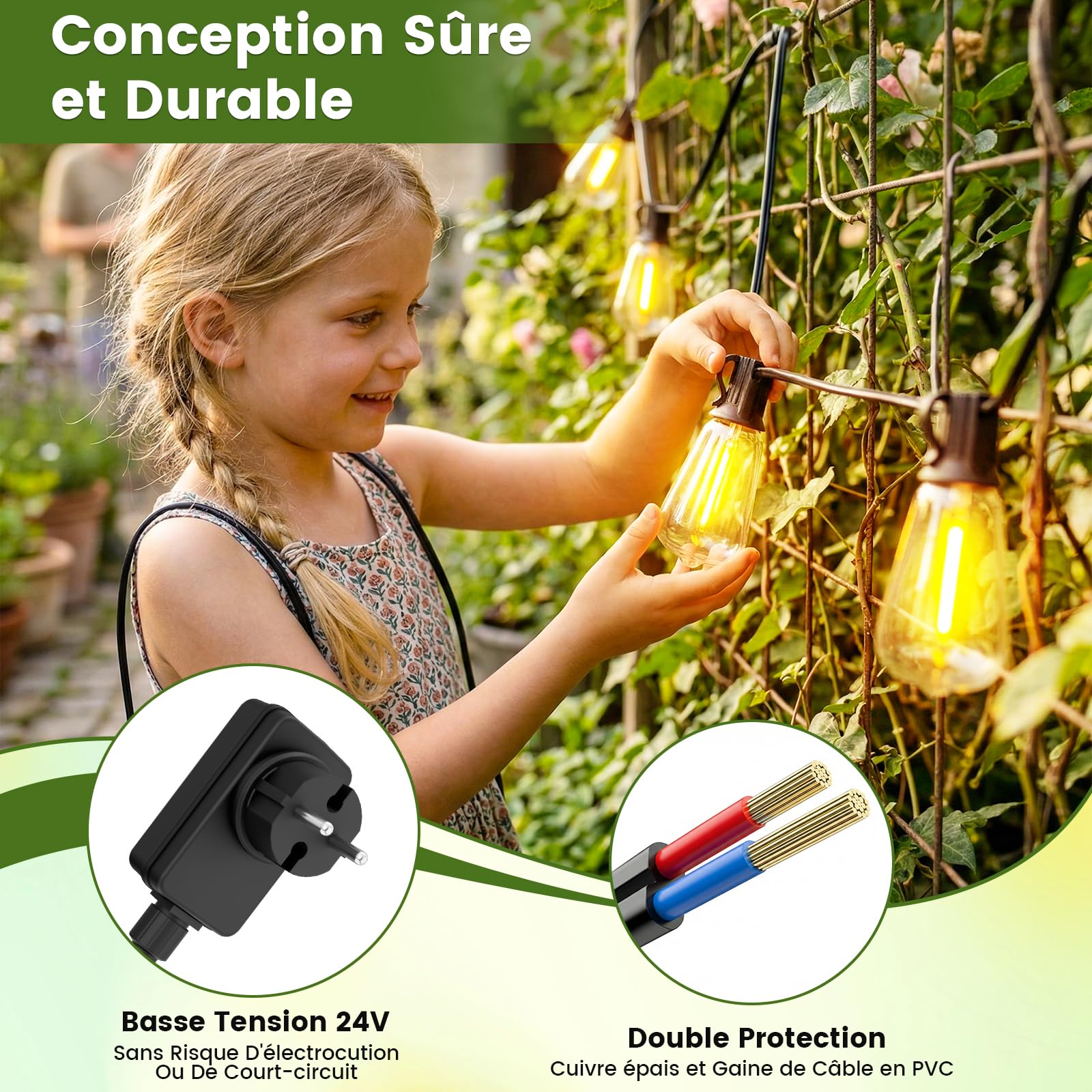 Yuusei Guirlande Lumineuse Exterieure, 36M Guirlande Guinguette Exterieur | Télécommande, étanche IP45, 46+2 ST38 Ampoules LED Incassables pour Terrasse Deco Jardin Pergola Balcon Mariages et Fêtes