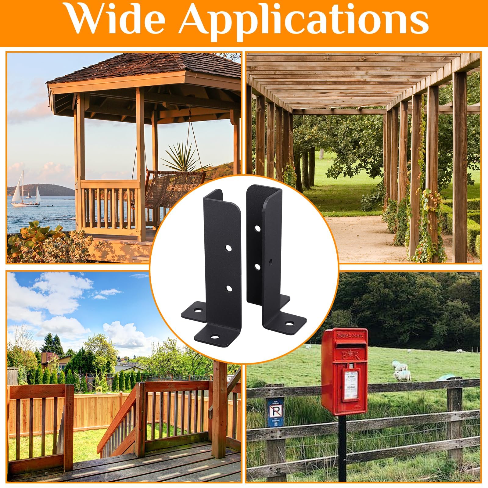 Decorative Braces For Pergola JOIST HANGER Decorative BLACK Pergola