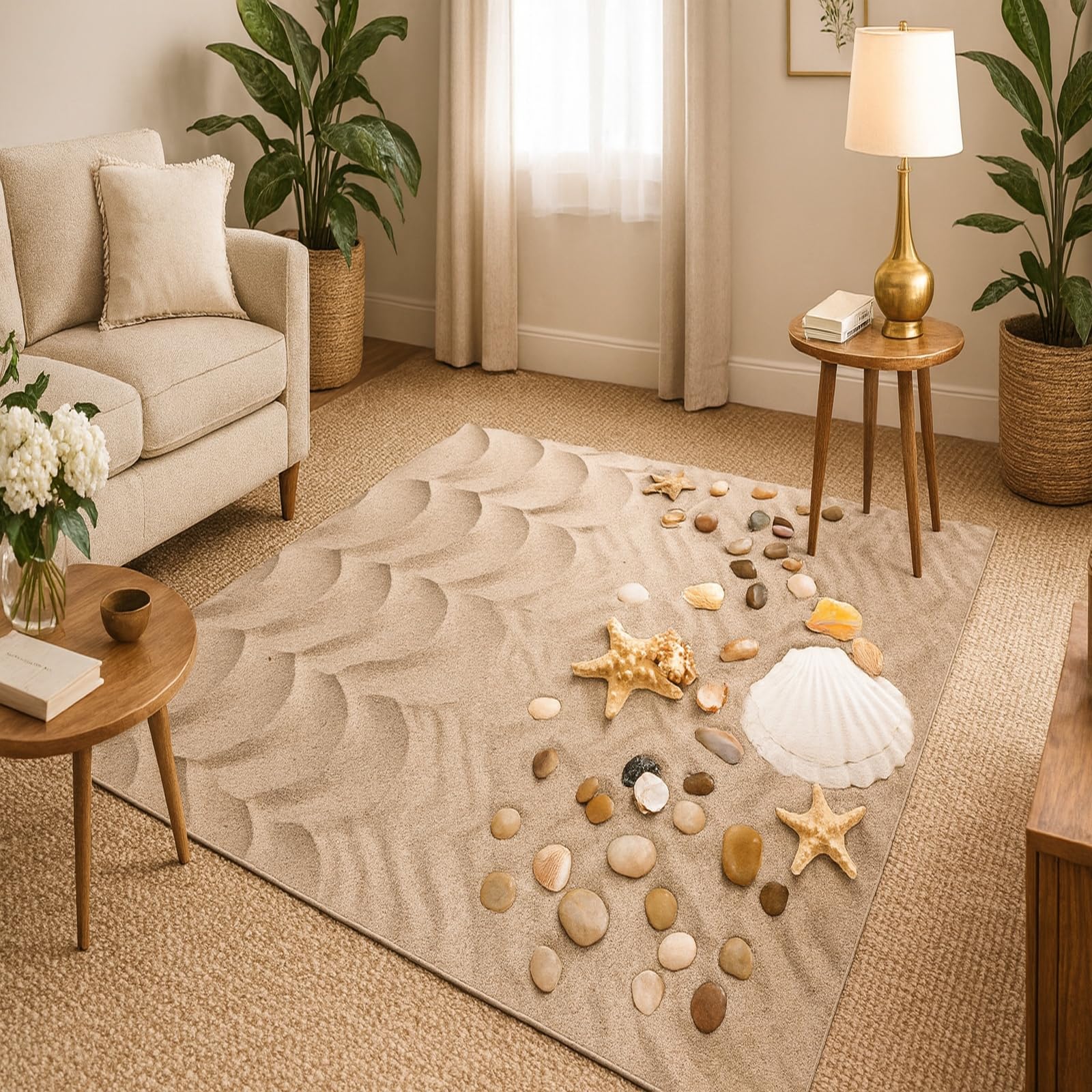 Tapis de salon moelleux 140x200 cm pour créer un coin lecture dans la chambre