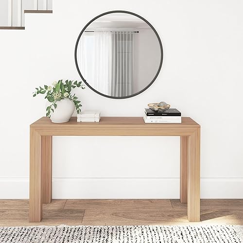 Miniatura 3 de Plank+Beam Mesa consola moderna de madera maciza, 56 pulgadas, mesa de sofá, mesa de entrada estrecha para pasillo, detrás del sofá, sala de estar,