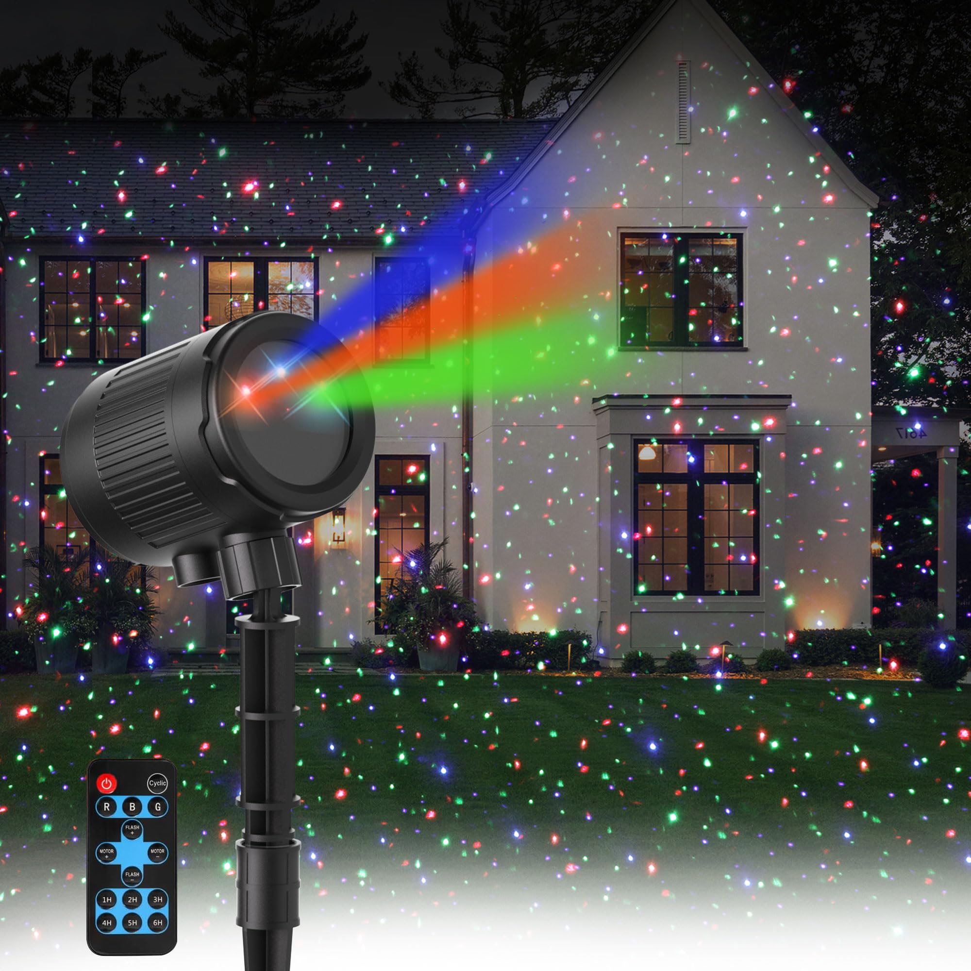 Amazon.com: Christmas Laser Lights Outdoor, 3 Color RGB