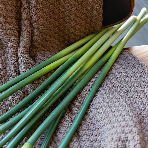 Miniatura 8 de Flores artificiales Calla Lilly 25.6 pulgadas, ramo de flores falsas grandes suaves al tacto real, plantas de tallo largo, 5 piezas para el hogar