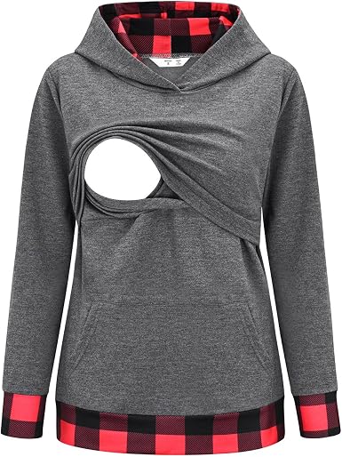Amazon.com: Suéter de lactancia materna para mujer, manga larga, sudadera  con capucha para lactancia, ropa informal : Ropa, Zapatos y Joyería