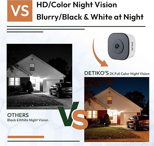 Miniatura 4 de Cámara de ventana 2K, cámara de interior WiFi de 2.4G para seguridad del hogar, visión nocturna a color AI, detección de personas y movimiento,