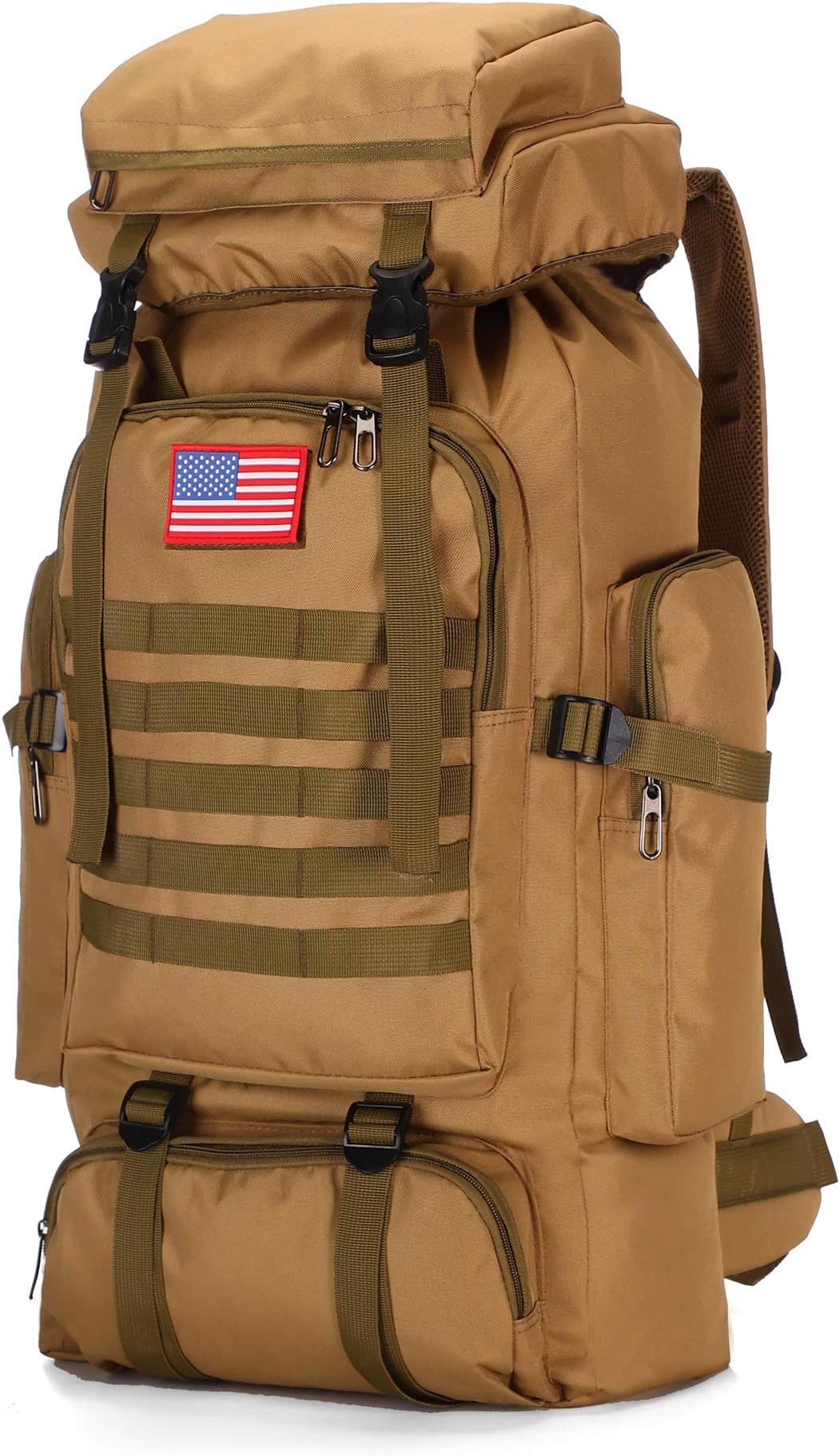 King'sGuard 70L Camping Hiking Backpack for Men Women Large Military Tactical Backpack Molle Rucksack Backpack for Outdoor