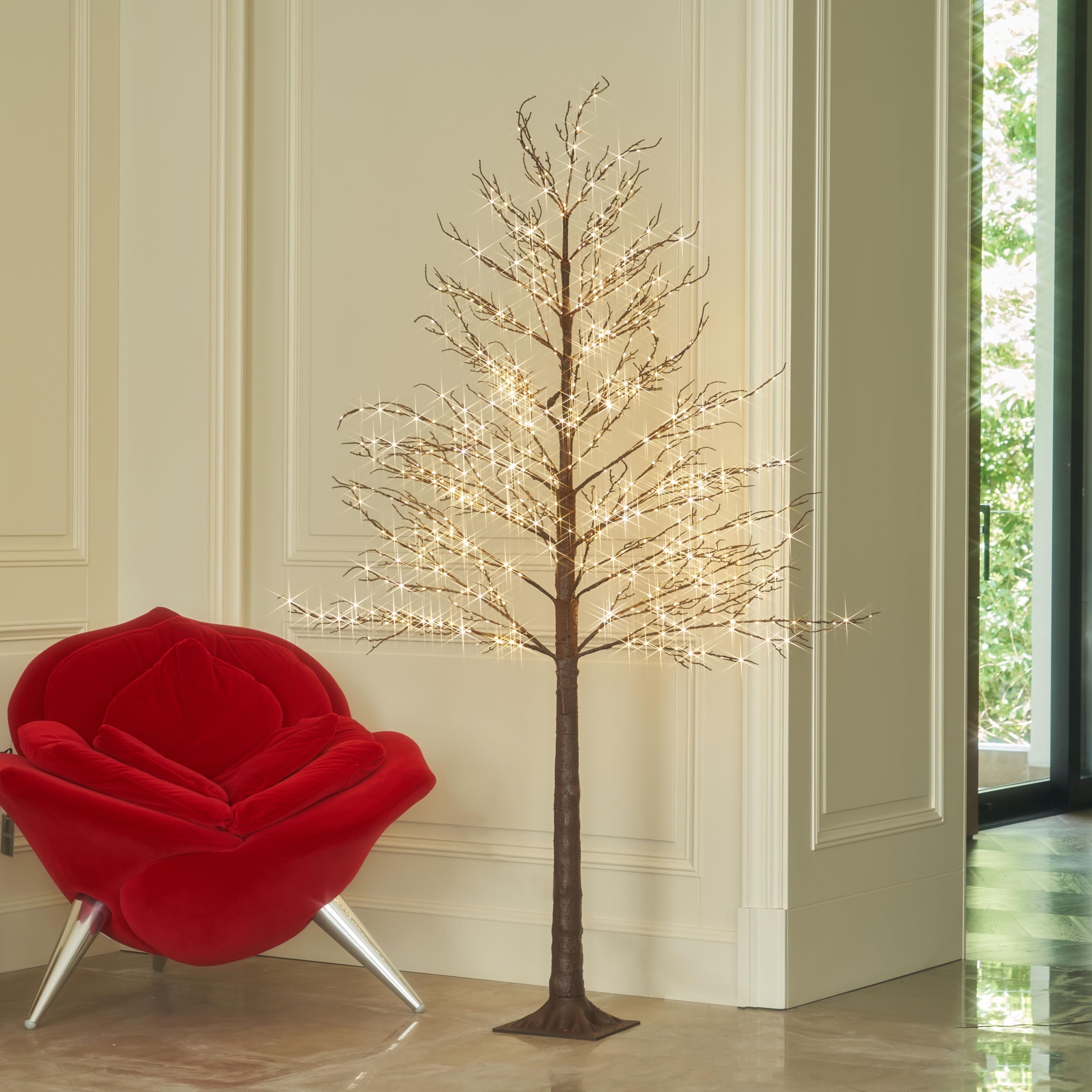Hairui Lighted Brown Tree 6FT 690 LED