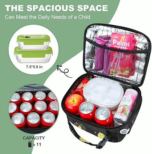 Miniatura 3 de Lonchera para niños y niñas, lonchera aislada duradera, lonchera para niños y niñas, lonchera para la escuela, astronauta