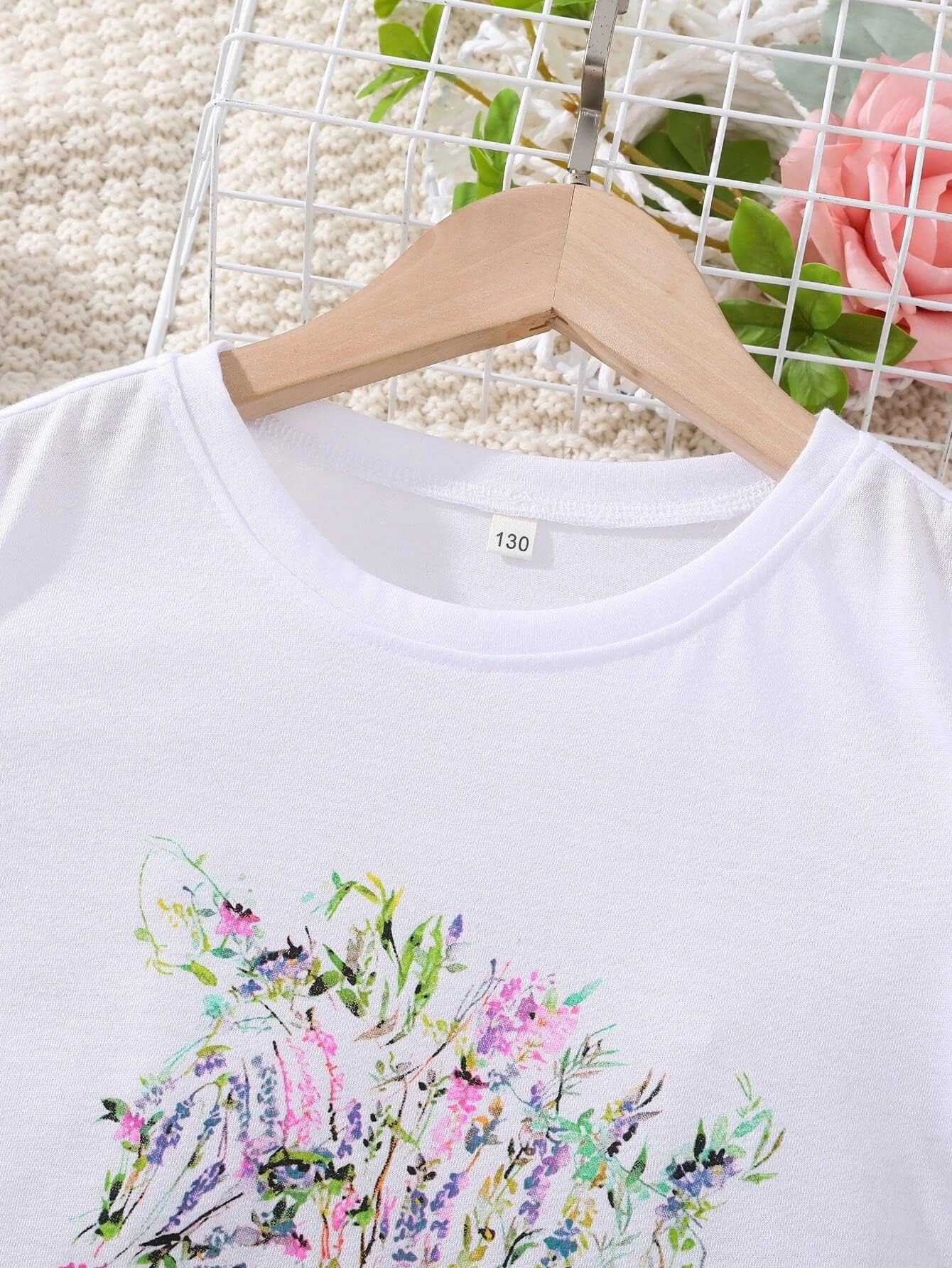 KIDLAGA Conjunto de ropa de verano para niñas pequeñas, con estampado floral, volantes, sin mangas, con cinturón, pantalones cortos