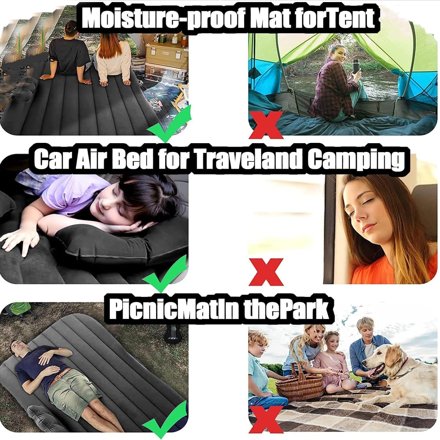 Prextex Car Inflatable Bed - Quick & Easy! -5