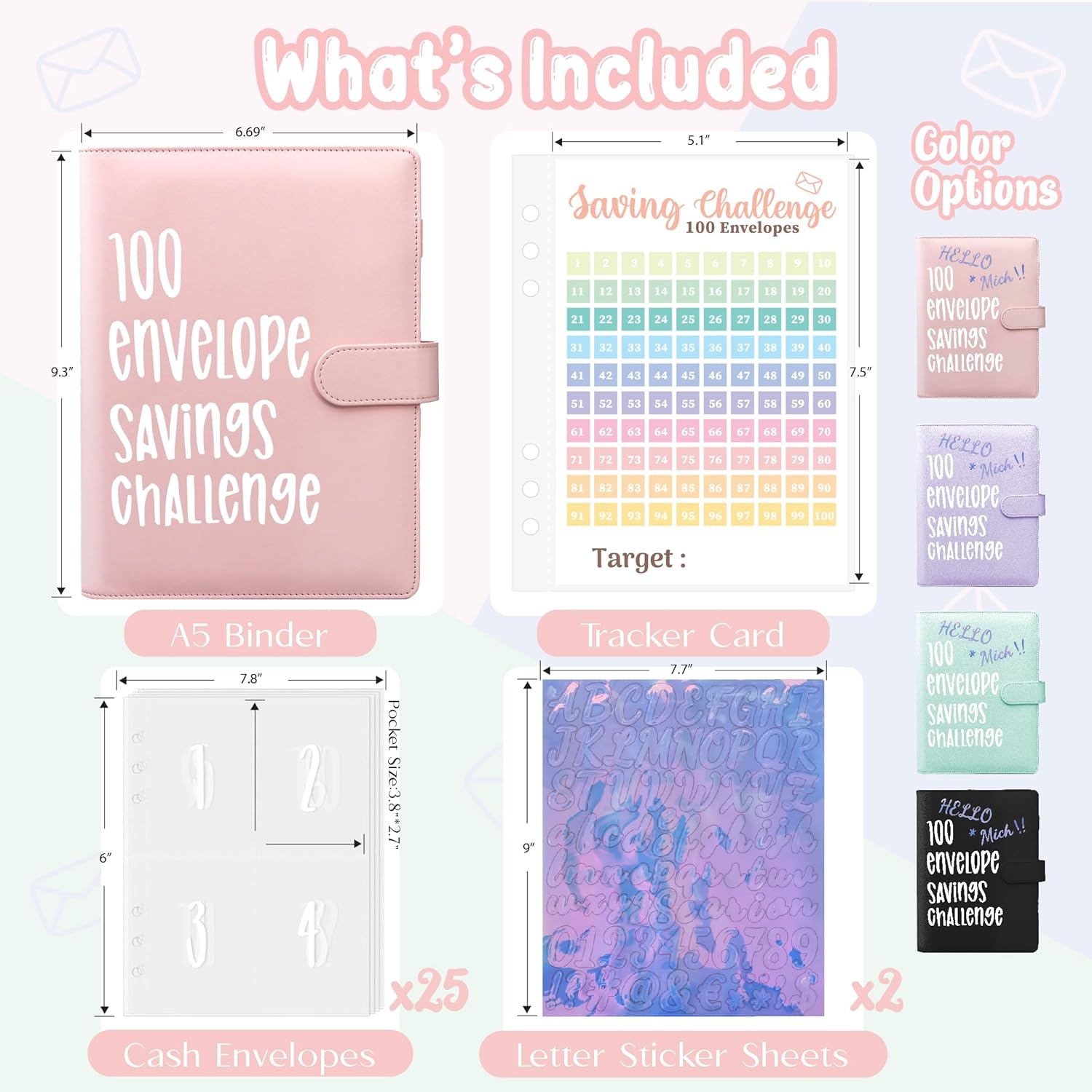 Master Your Savings: Review of the 100 Envelopes Saving Challenge Binder in Pink