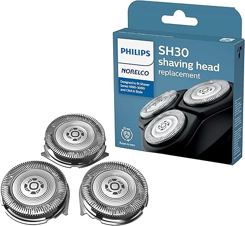 Philips Norelco Cabezales de afeitado originales SH3052 compatibles con Norelco Shaver Series 1000, 2000, 3000 y 5000X y redondeados