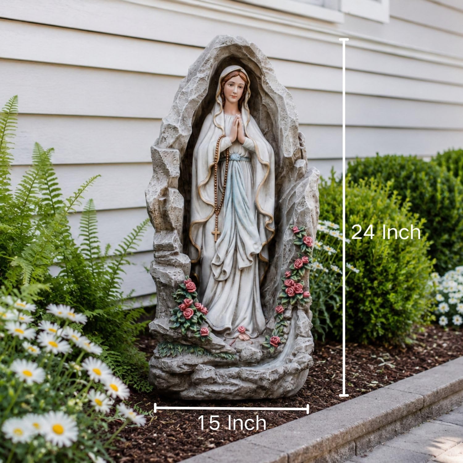 Amazon.co.jp: Grace4Joy ルルドの聖母像 - 24インチ 聖母マリア像