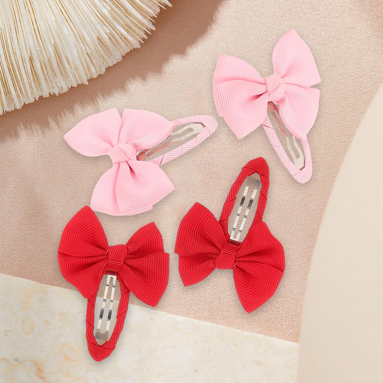 30pcs Colorful Hair Bow Clips Girl No-slip Snap Barrettes Grosgrain Ribbon Hair Accessories for Daily Wear and Party Celebrations