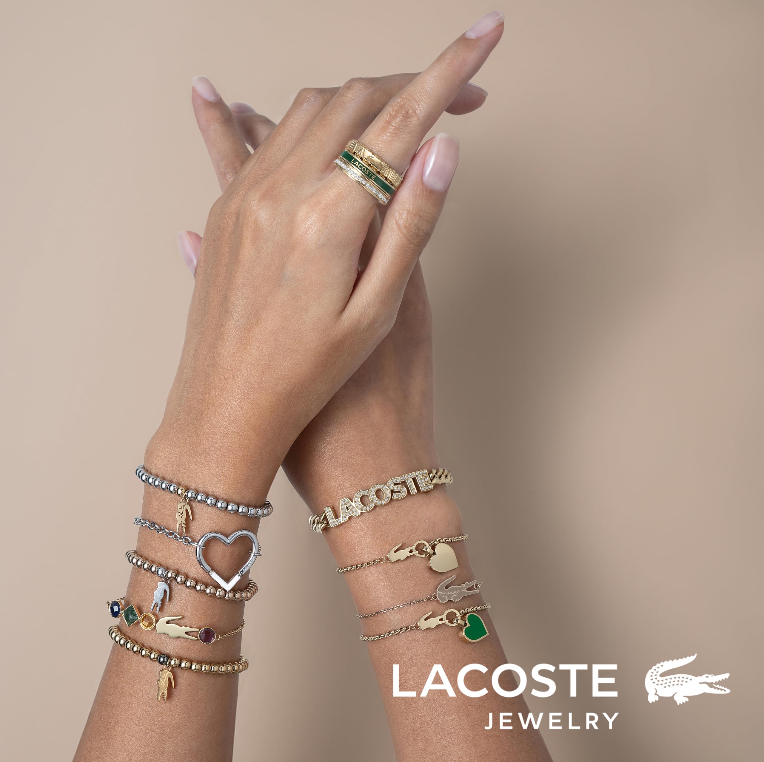 Lacoste Pulsera de cadena para Mujer Colección SCRIPT con cristales - 2040063