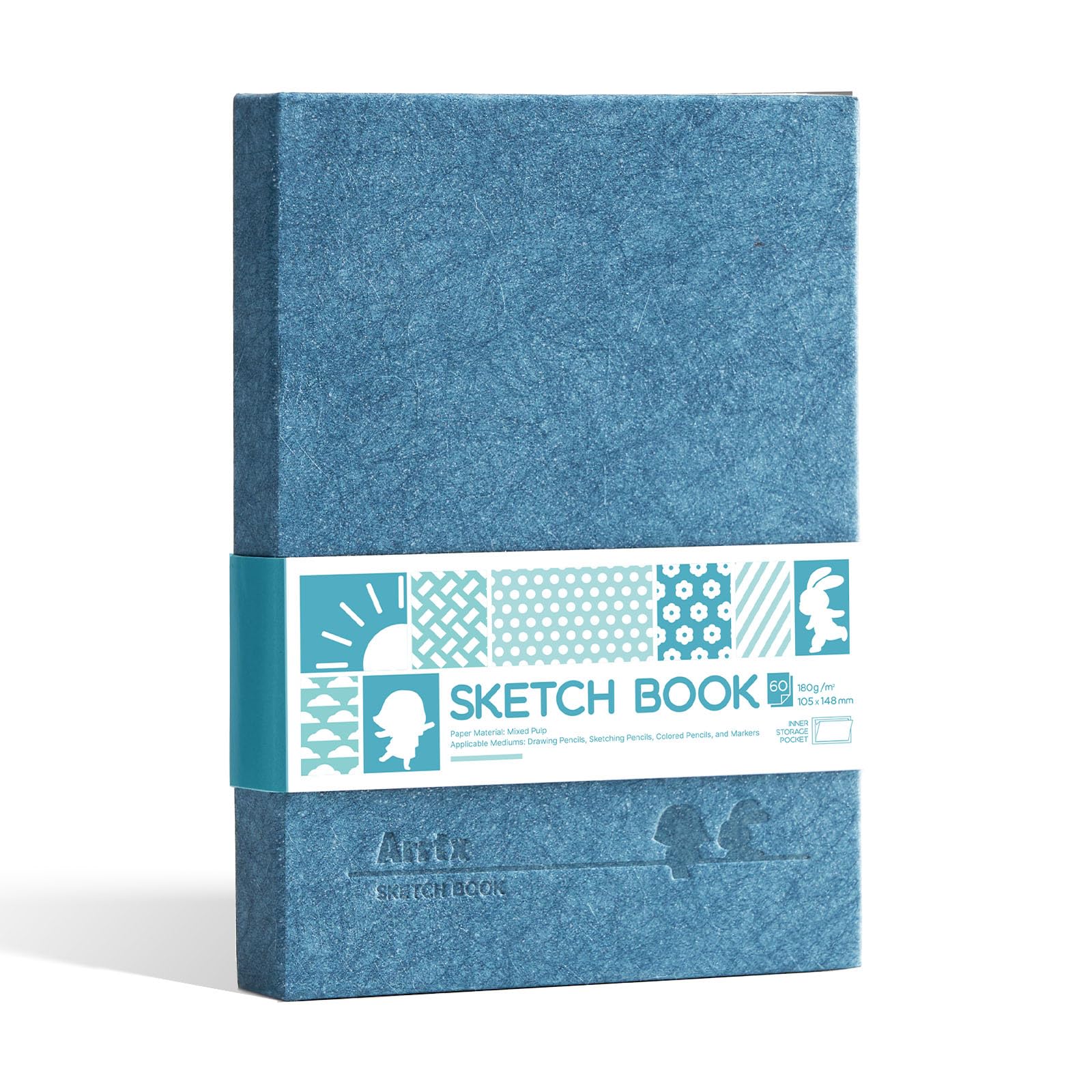 Arrtx Sketchbook, A6 60 Sheets/120Pages 180GSM/90lb, Artists Hardcover Sketchbook
