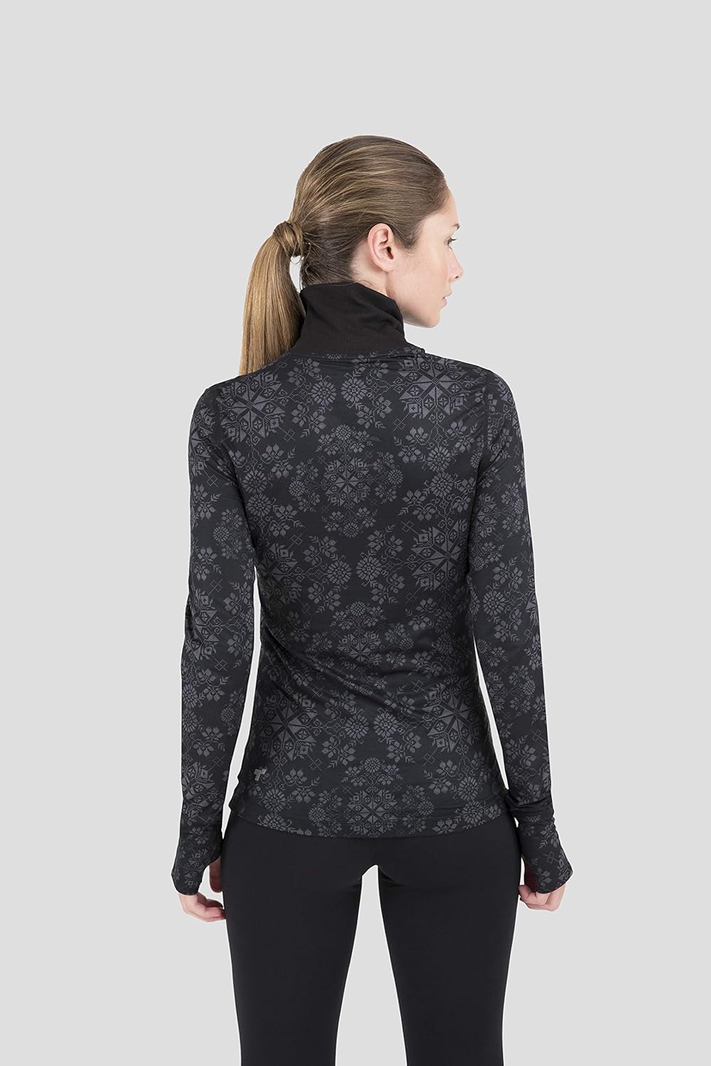 Terramar Womens Cloud Nine 4-Way Stretch Brushed Turtle Neck - Image 2