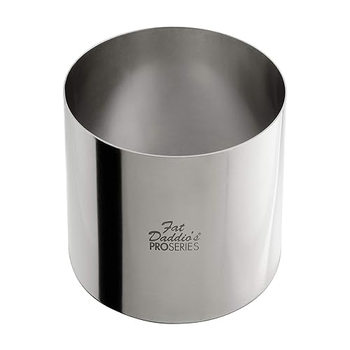 Miniatura 1 de Fat Daddio's Anillo redondo de acero inoxidable para pasteles y pastelería, 4 x 3 pulgadas