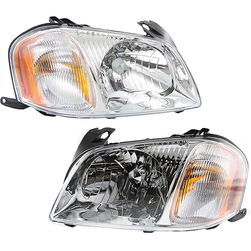 Garage-Pro Driver and Passenger Side Headlight for Mazda Tribute DX ES LX 2001-2004 Halogen With bulb(s) Replaces# EC0151040L EC0251030