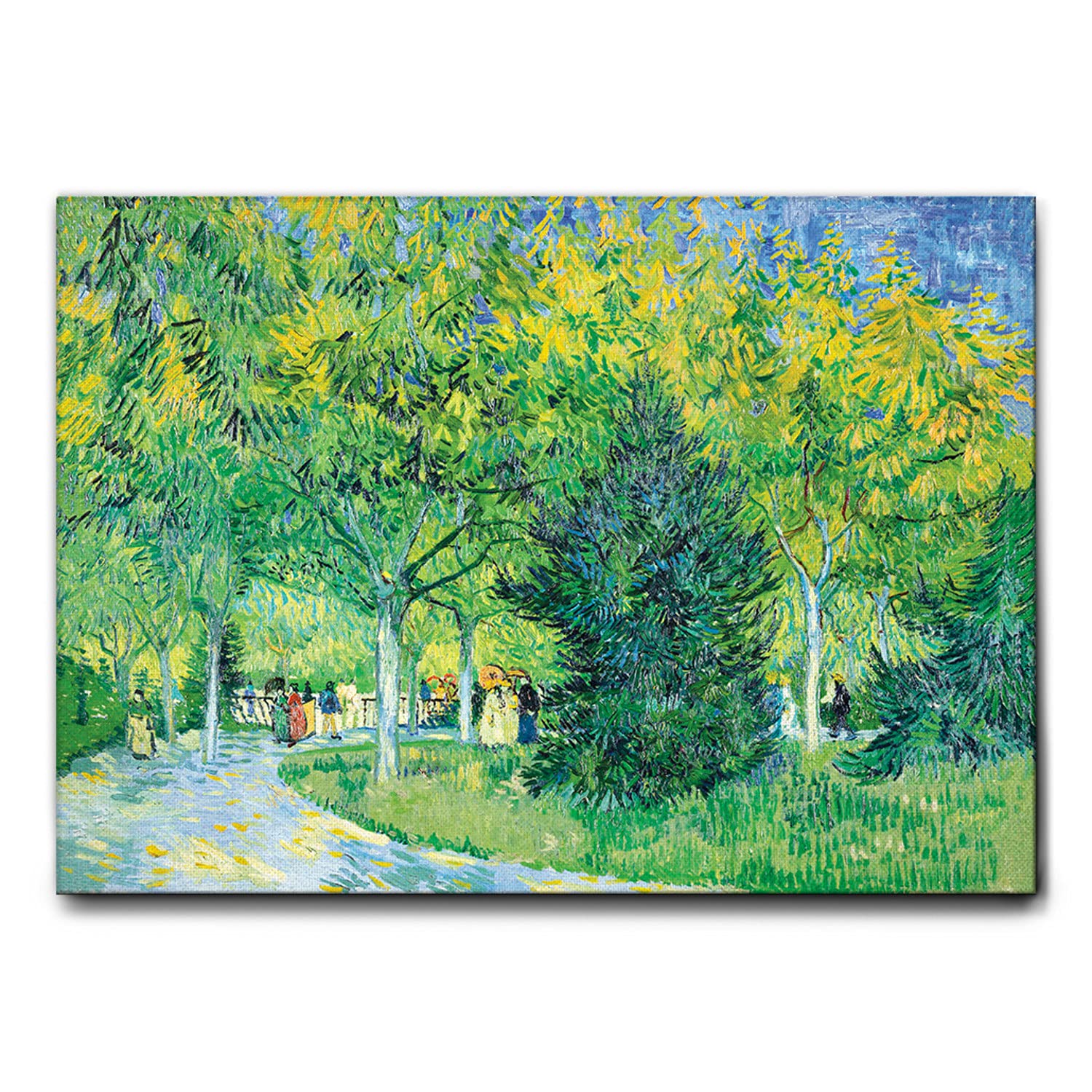 Giallobus - Quadro - Vincent Van Gogh - Sentieri in un parco - Tela Canvas Telaio Standard - 50x35 - Pronto da appendere - Quadri moderni per la casa