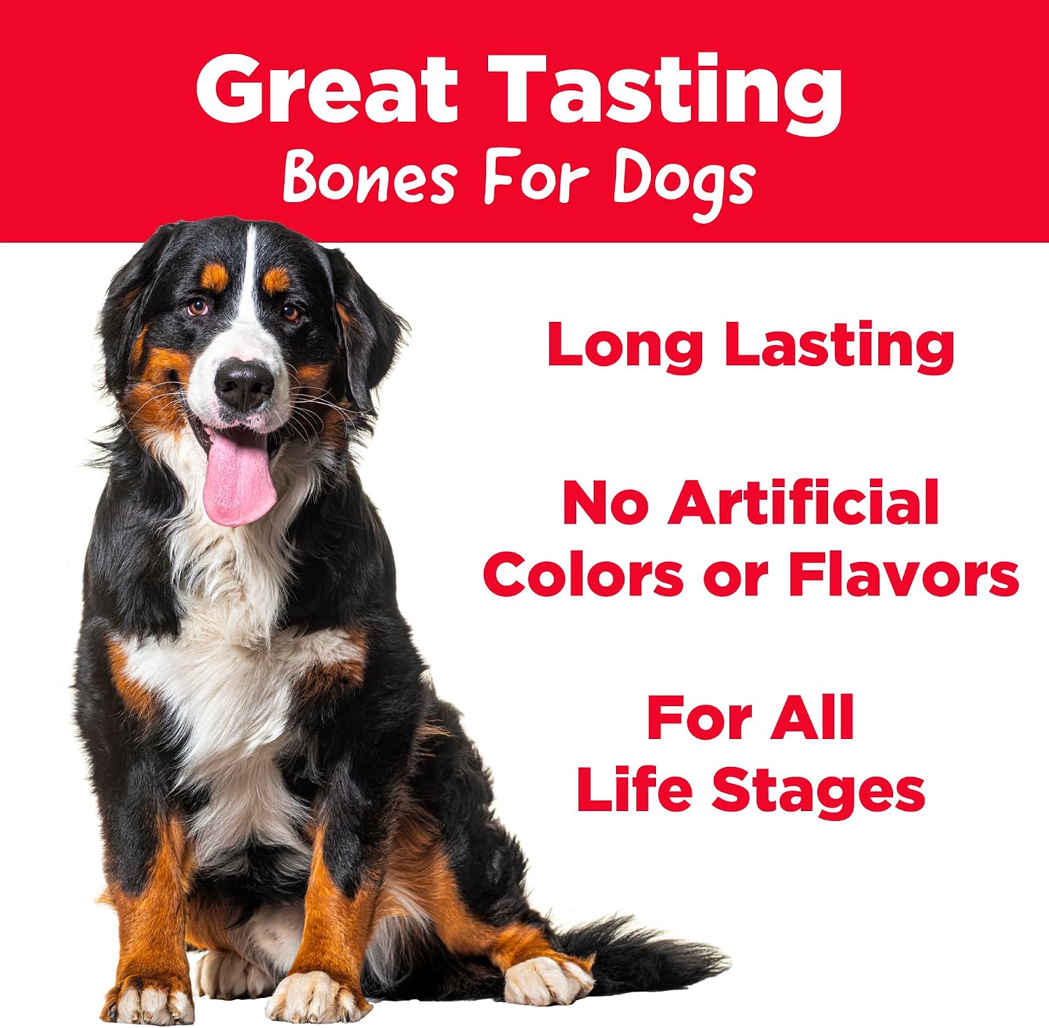 Country Kitchen Peanut Butter Stuffed Shin Bone Dog Treats 100% Natural Long Lasting 2 Small Bones