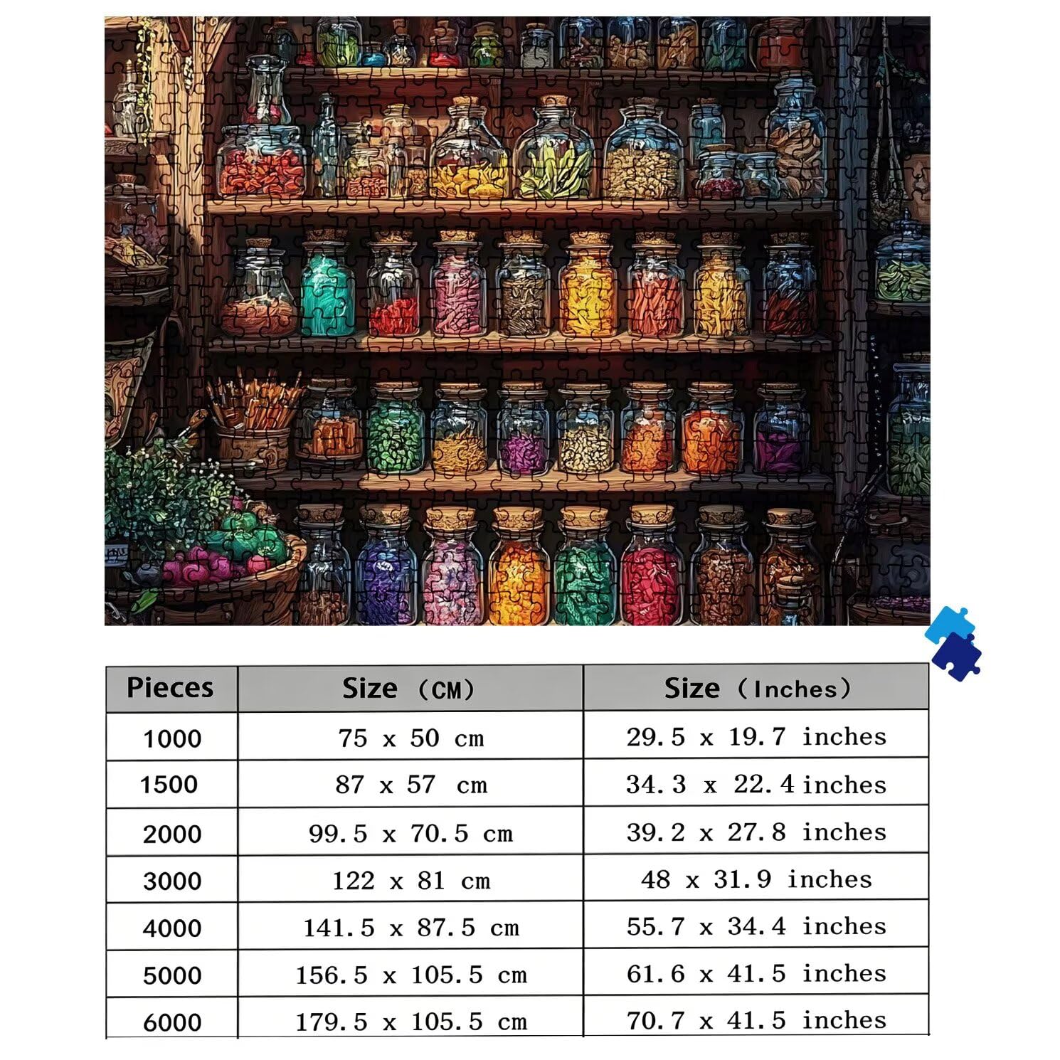 Puzzle 5000 Teile, Holzpuzzle Erwachsene Süßigkeiten Zimmer Impossible Klassische Jigsaw Puzzles 156.5 x 105.5 cm, Familien Spiel, Puzzle Stressabbau Denkspiel, Home Dekor w0-850