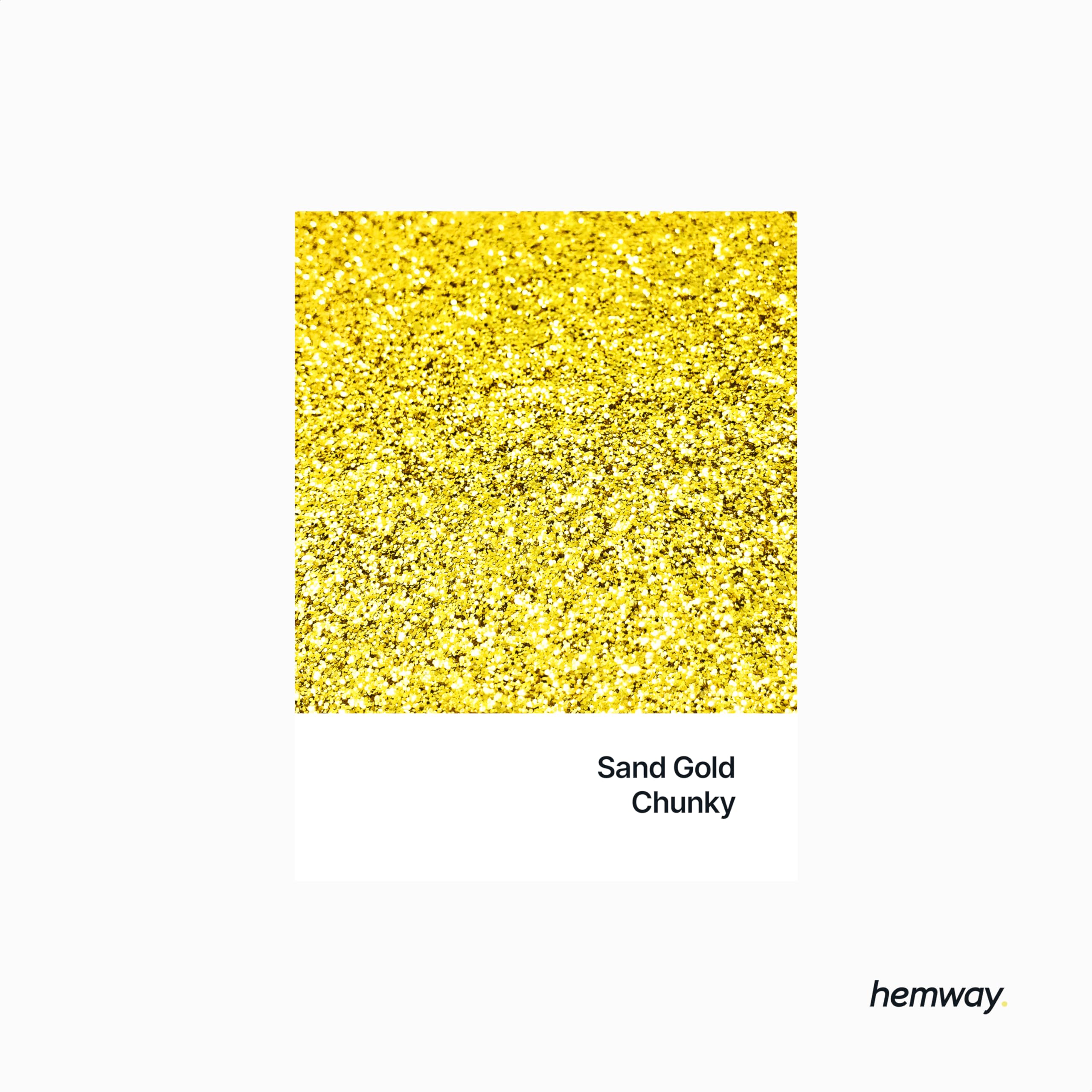 Hemway Glitter Shaker Sand Gold 130g x2 Pack Chunky, Craft Glitter Shakers for Resin & Epoxy Crafts, Christmas Art Supplies - Image 2