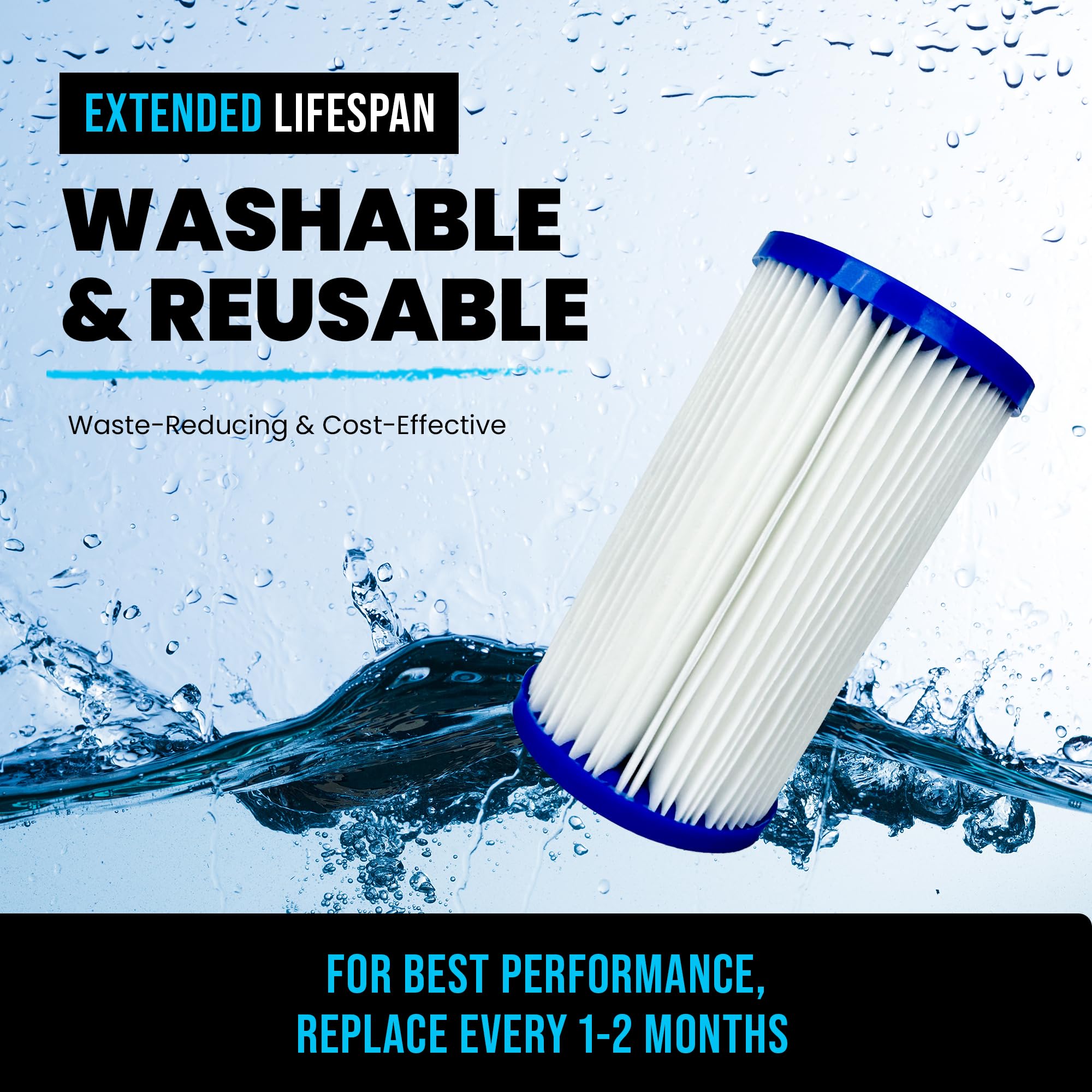 Cartuchos de filtro de agua Cold Plunge, filtros de sedimentos de 20 micras, ajuste universal de 5 pulgadas (2.5 x 5 pulgadas), compatible con enfriadores de inmersión fría y sistemas domésticos
