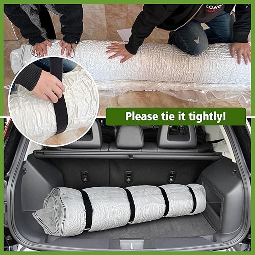 Miniatura 10 de Bolsa de vacío de almacenamiento de colchón Queen Matrimonial para almacenamiento en movimiento, para colchón de látex de espuma viscoelástica