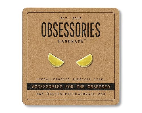 Handmade Lime Stud Earrings