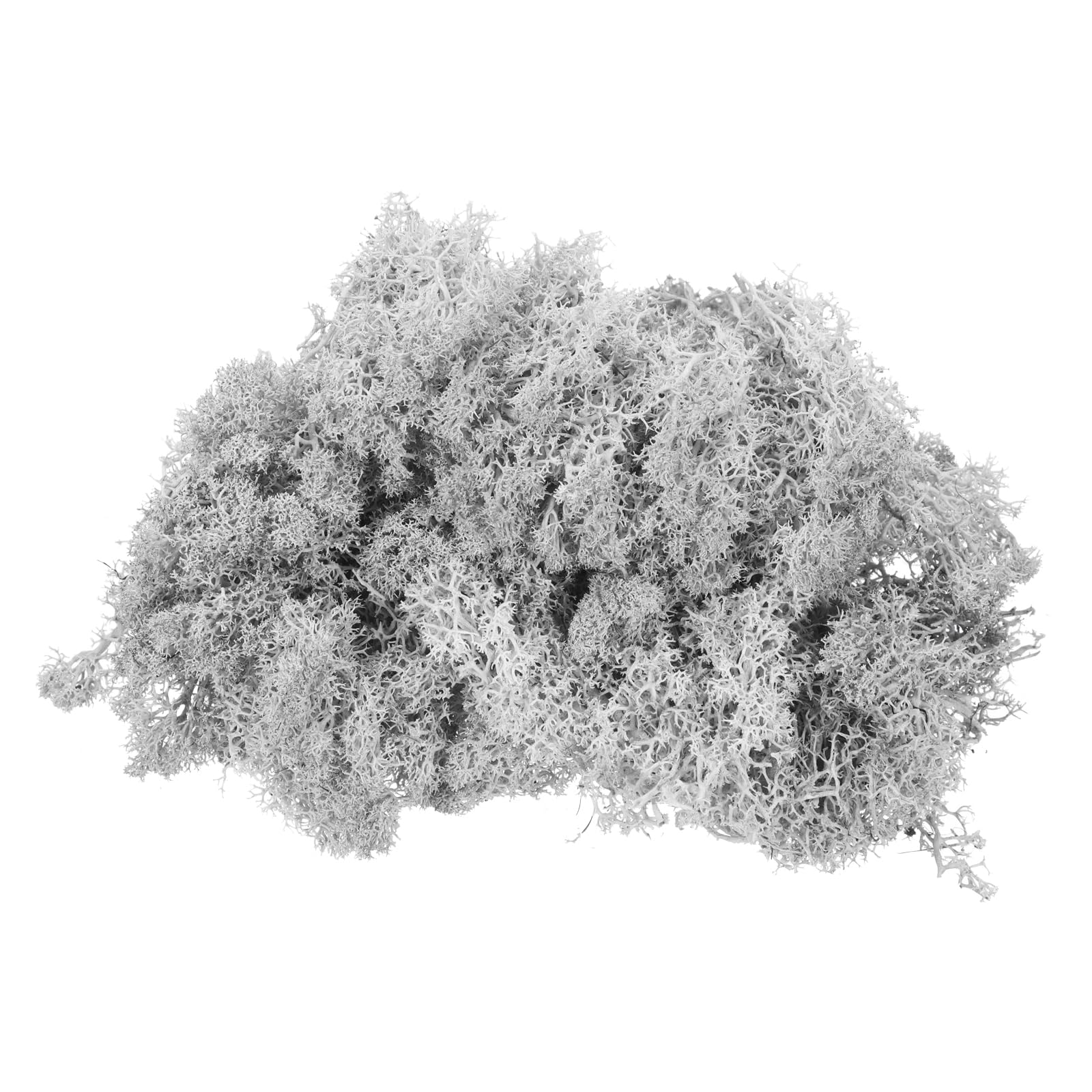 sourcing map 7.4oz Preserved Reindeer Moss, Light Gray Fake Moss