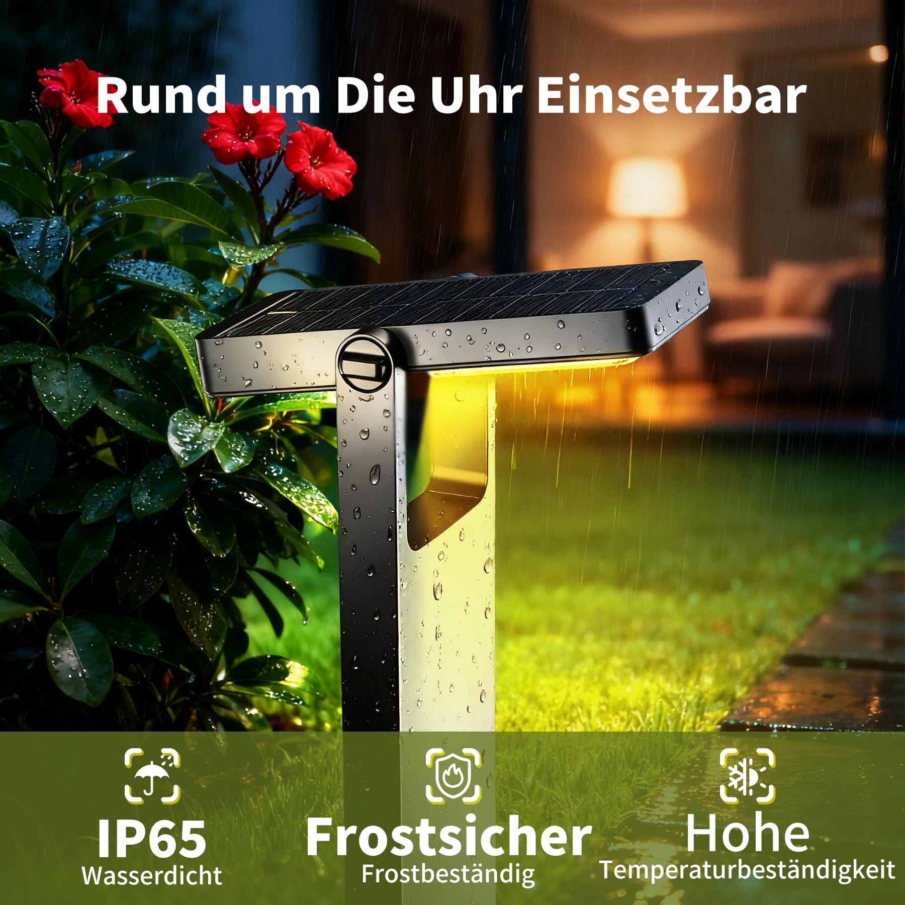Solar Wegeleuchten für AußEn, Wegeleuchten AußEn Solar 300LM/100LM, Solarlampen füR AußEn Garten Stehend 2500K-3500K, Warmweiß, Ip65, für Weg Terrasse Rasen (6 Stück)