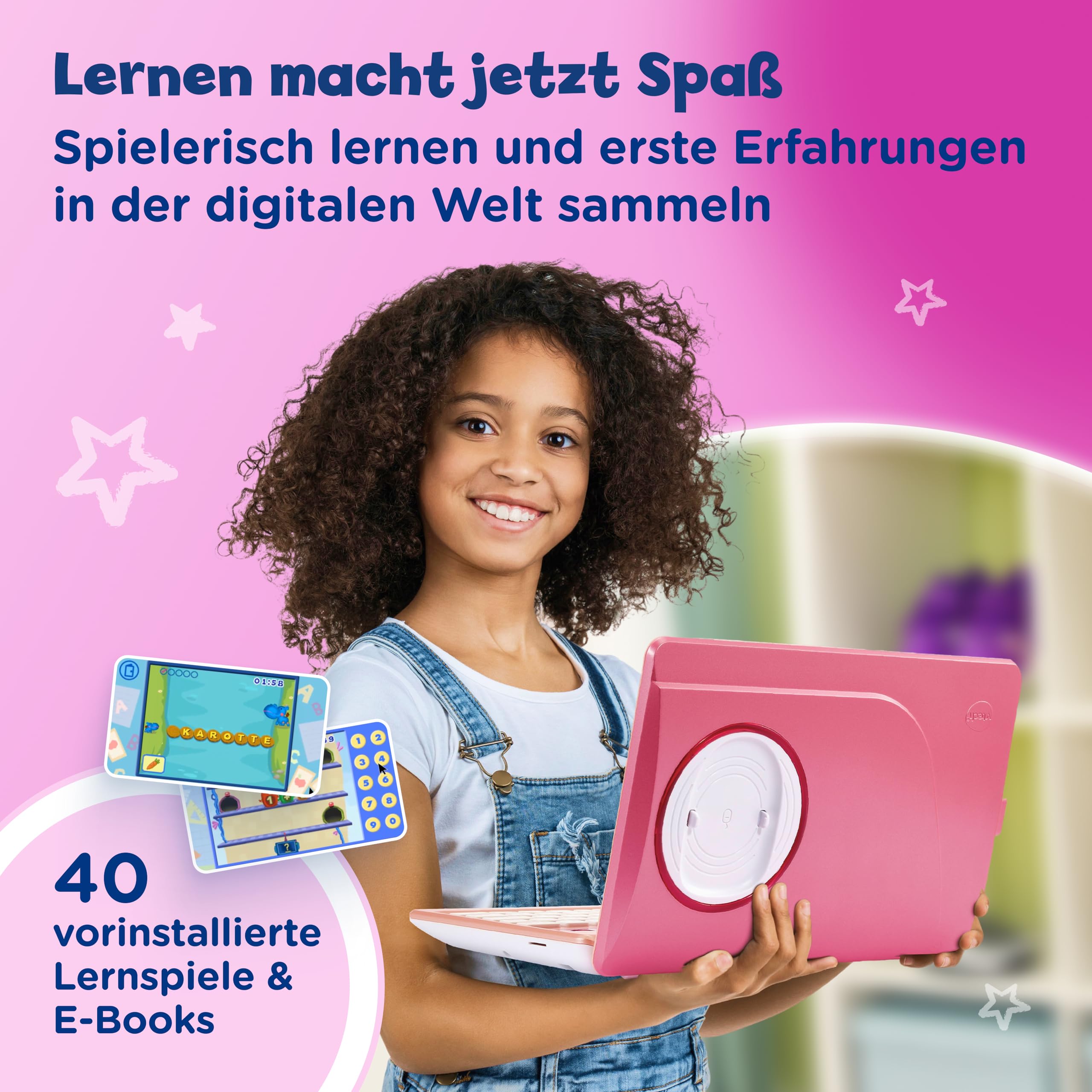 VTech Genio Laptop - Lerncomputer für Kinder 5-12 Jahre pink
