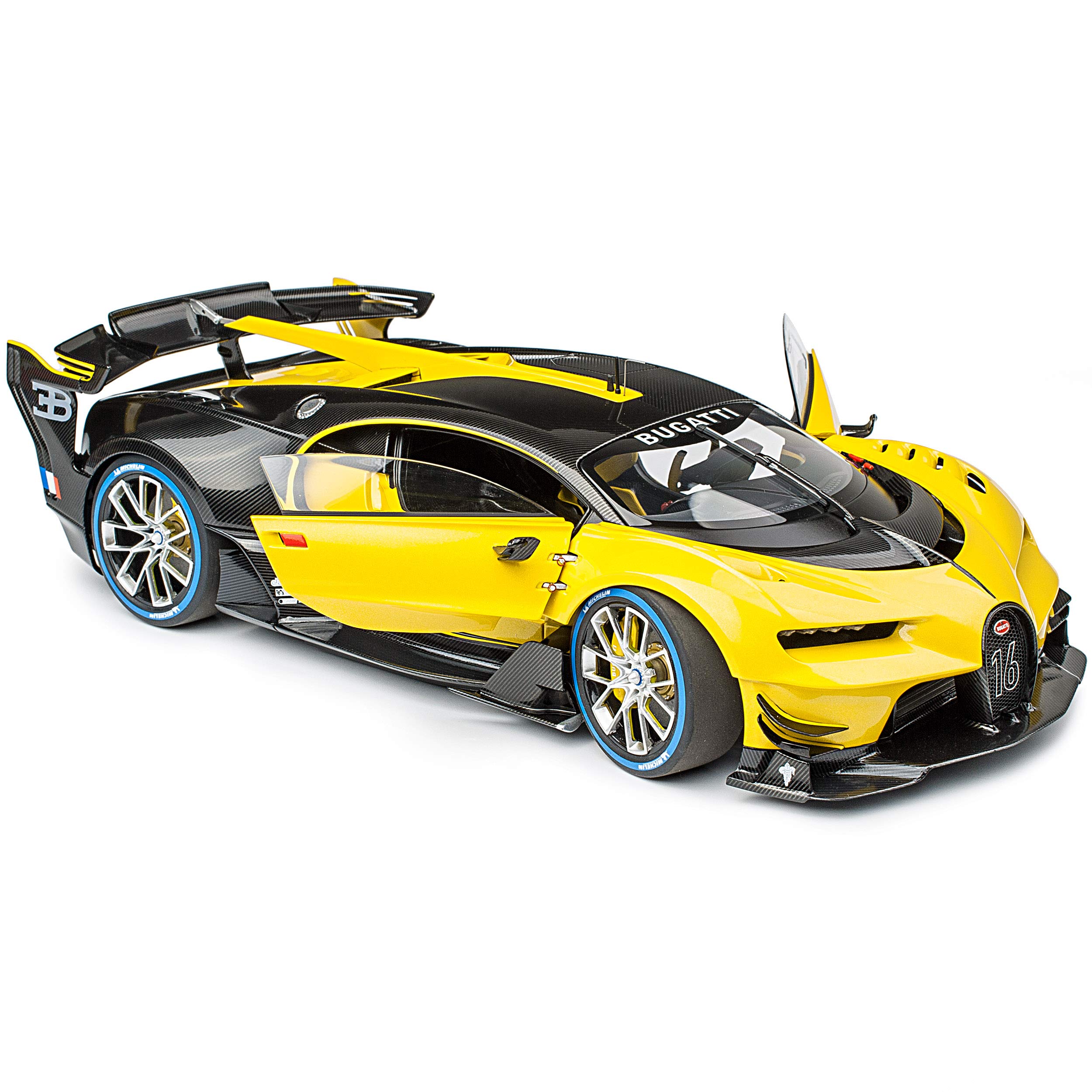 Generisch Bugatti Chiron Vision GT Gran Turismo Coupe Gelb mit Schwarz Ab 2016 70989 1/18 Auto*Art Modell Auto