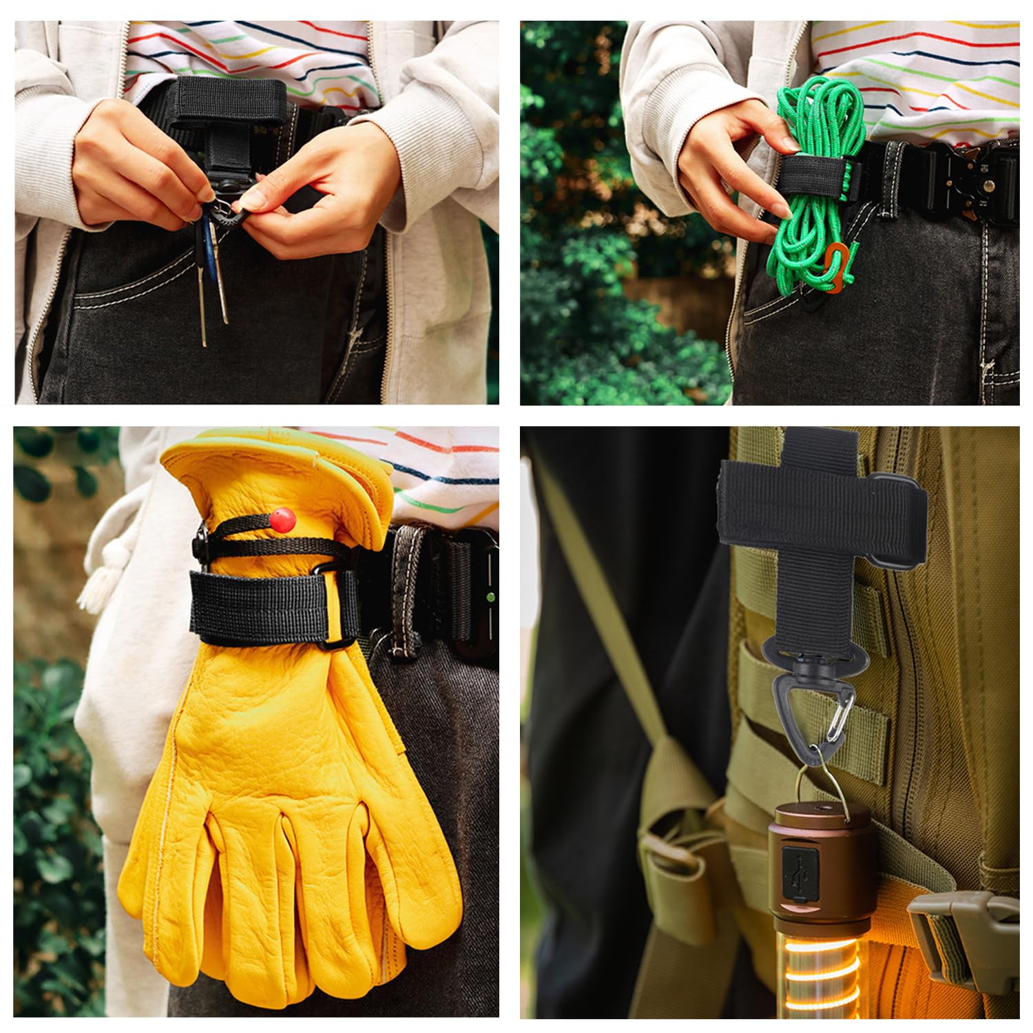 2 Piezas Soporte para Guantes, Portaguantes Cinturon, Pinza Multiusos para Guantes, para Jardines, Obras de Construcción