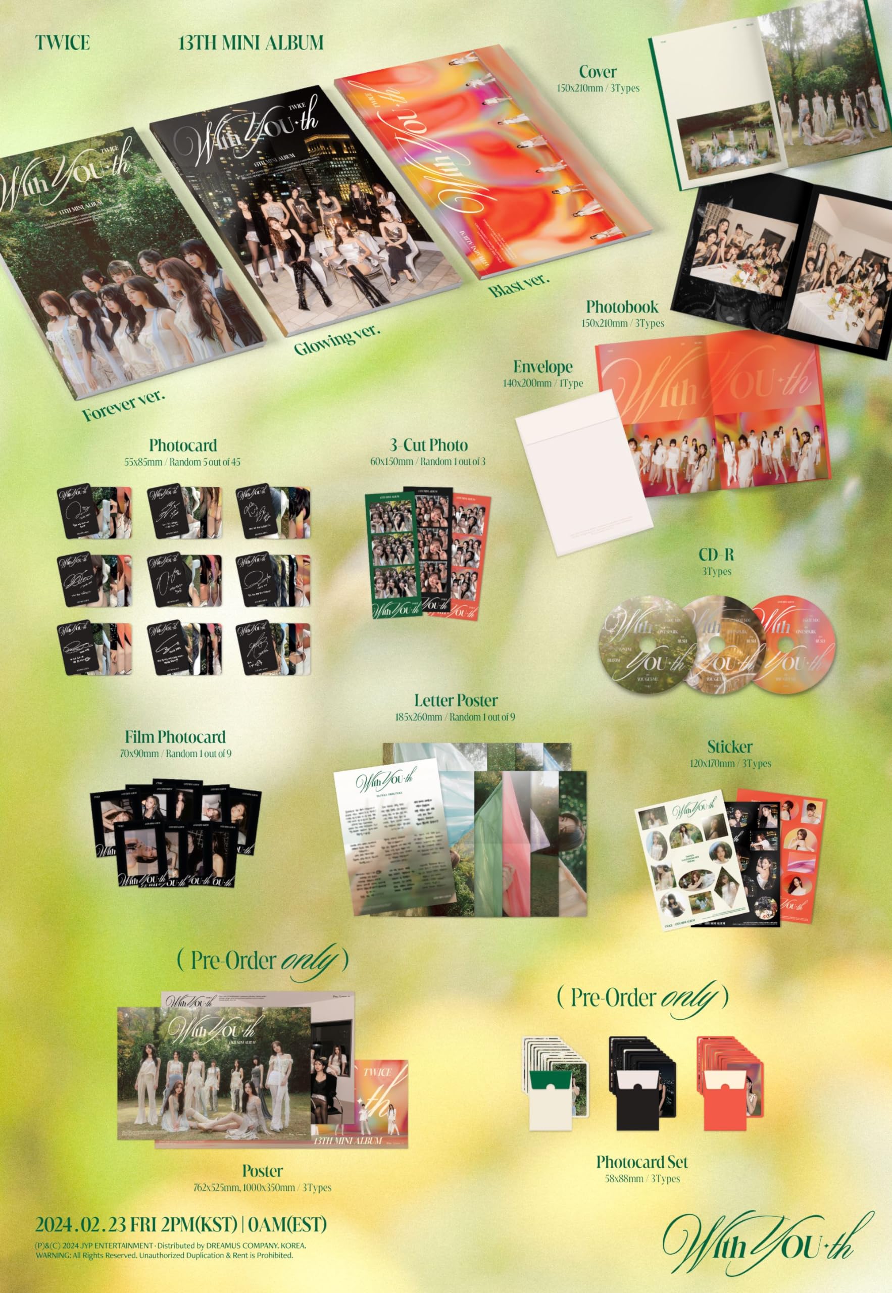 Amazon.com: Generic TWICE 13th Mini Album With YOU-th (Blast ver 