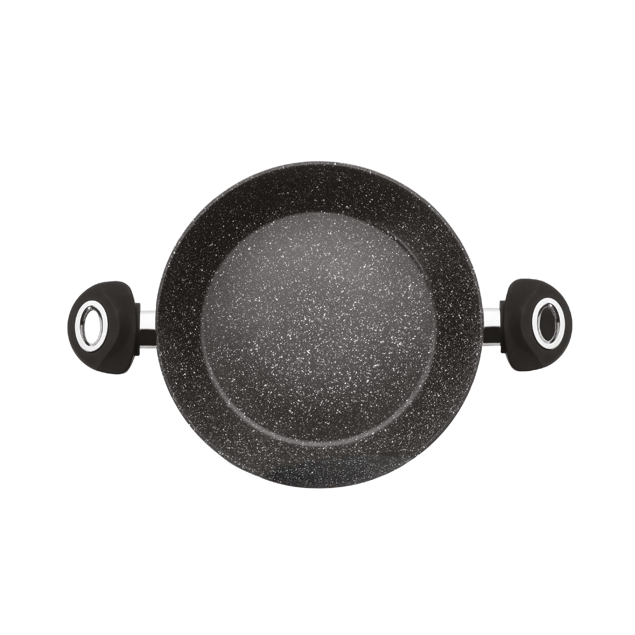 IBILI - Sarten Honda con 2 Asas Natura, 32 cms, Aluminio, Antiadherente Estilo Piedra, Apto para induccion