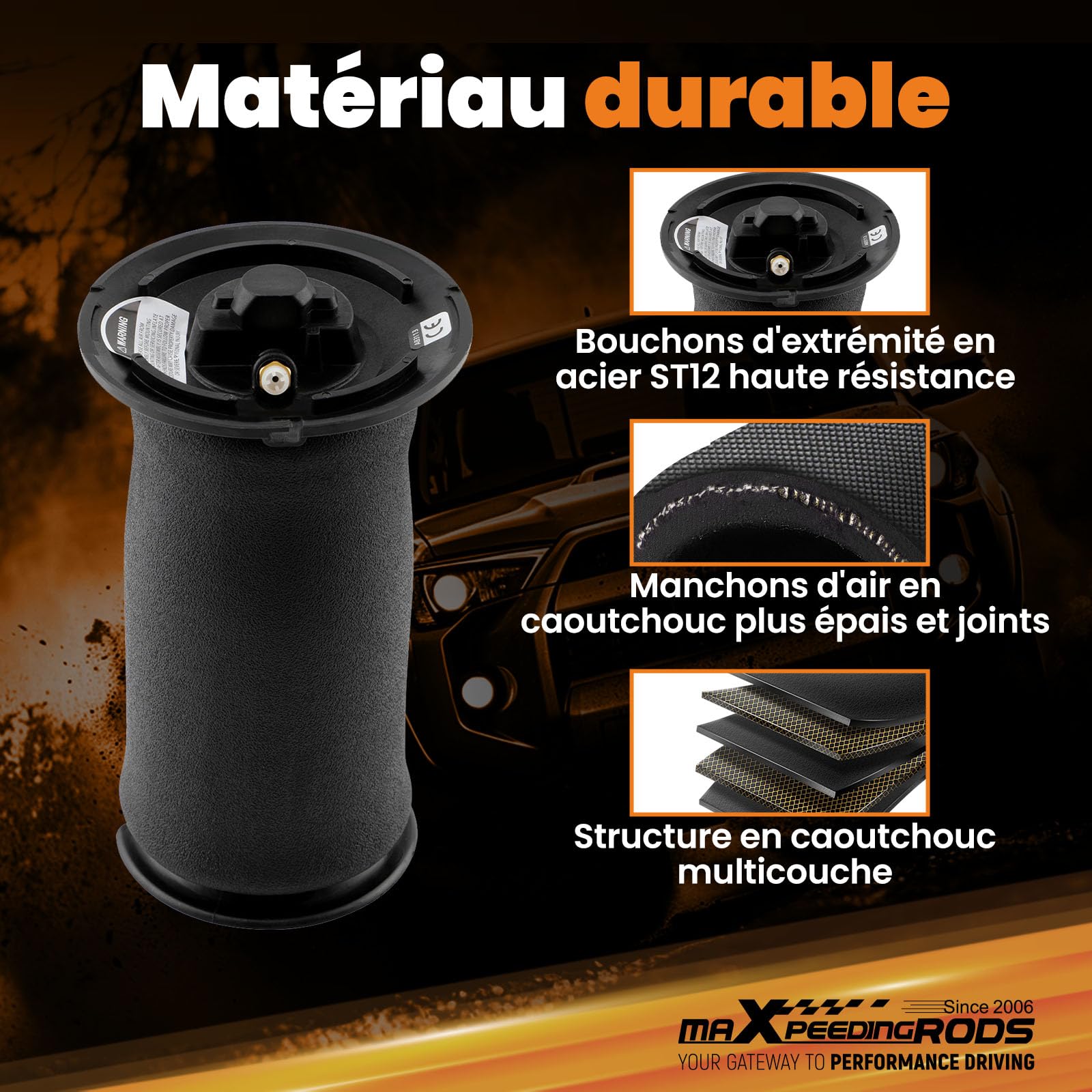 maXpeedingrods 2x Suspension Pneumatique Luftfeder L+R pour BMW 5er E61/E60 | OE 37126765602, 37 12 6 765 602, 37126765603, 37 12 6 765 603