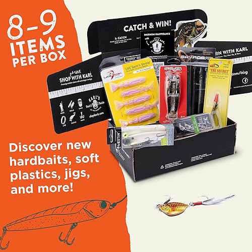 Vista 13 de Catch Co Caja de aparejos misteriosos Kit de pesca de agua salada costera Redfish Lubina rayada Snook Trucha moteada Platija