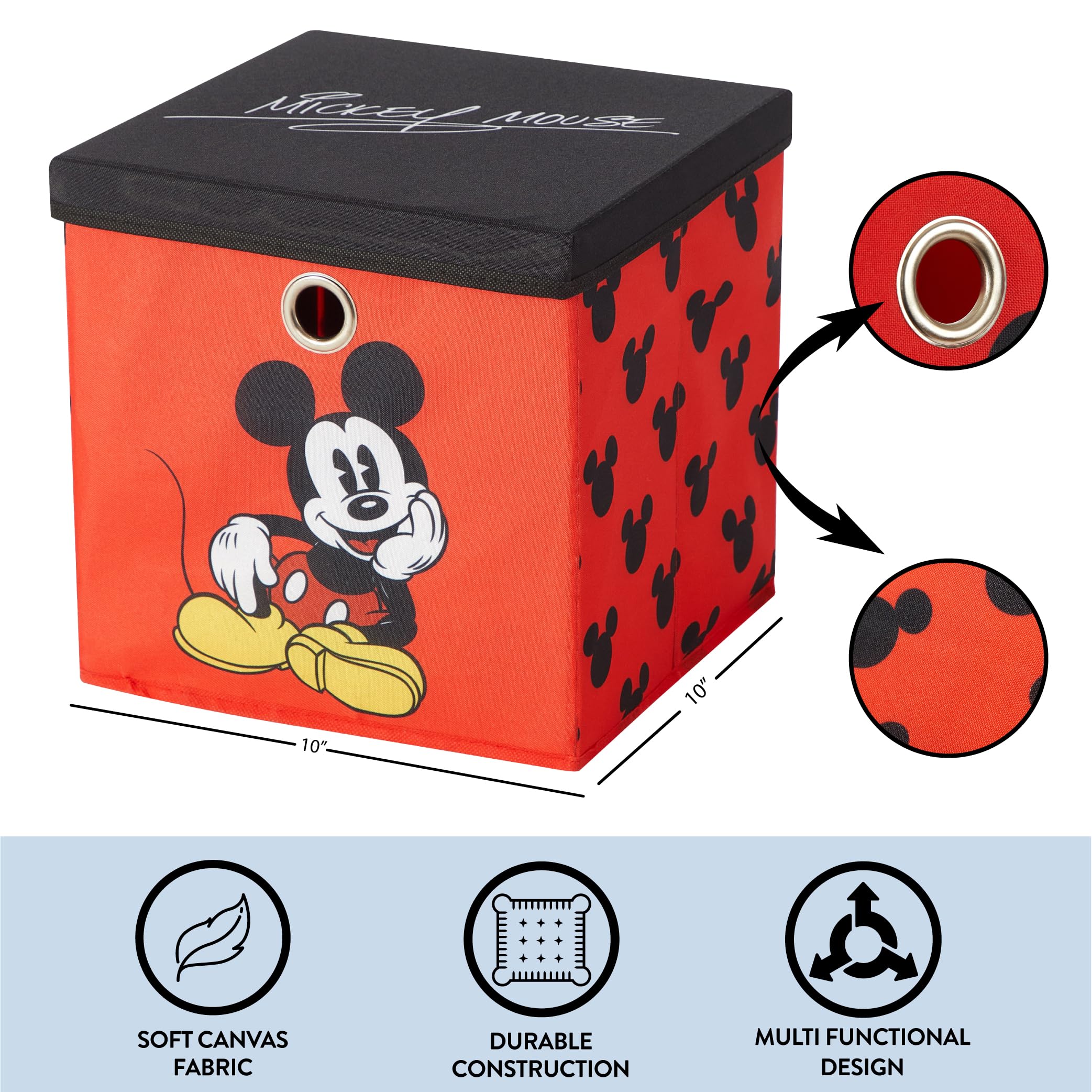 Amazon.com: Idea Nuova Disney Mickey Mouse Collapsible Fabric