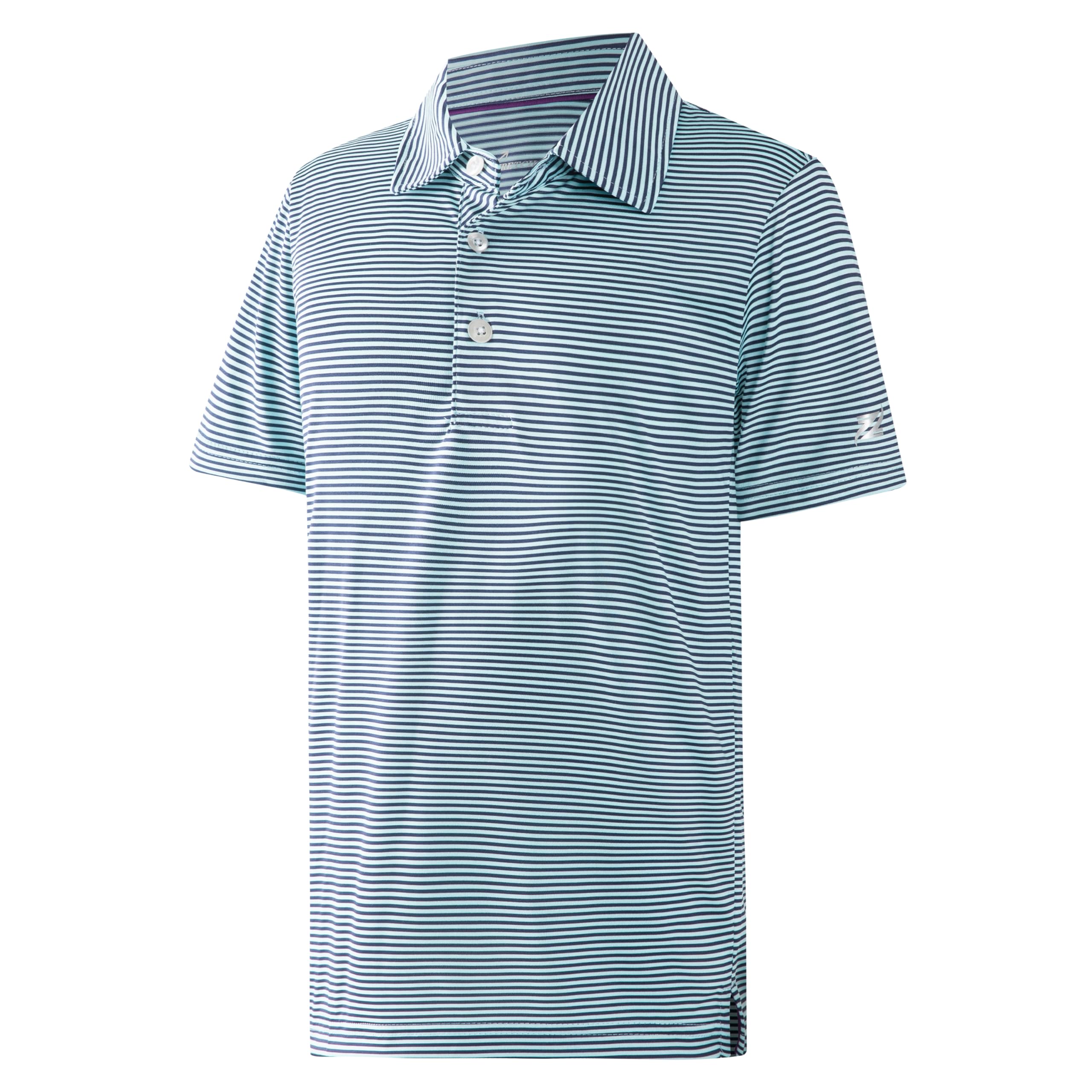 Boys Polo Shirts Short Sleeve Striped Performance Moisture Wicking Dry Fit Golf Shirts for Boys Youth Kids