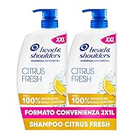Head & Shoulders Shampoo Antiforfora Citrus Fresh, Capelli Grass,i Formato Maxi Convenienza 2x1000ML