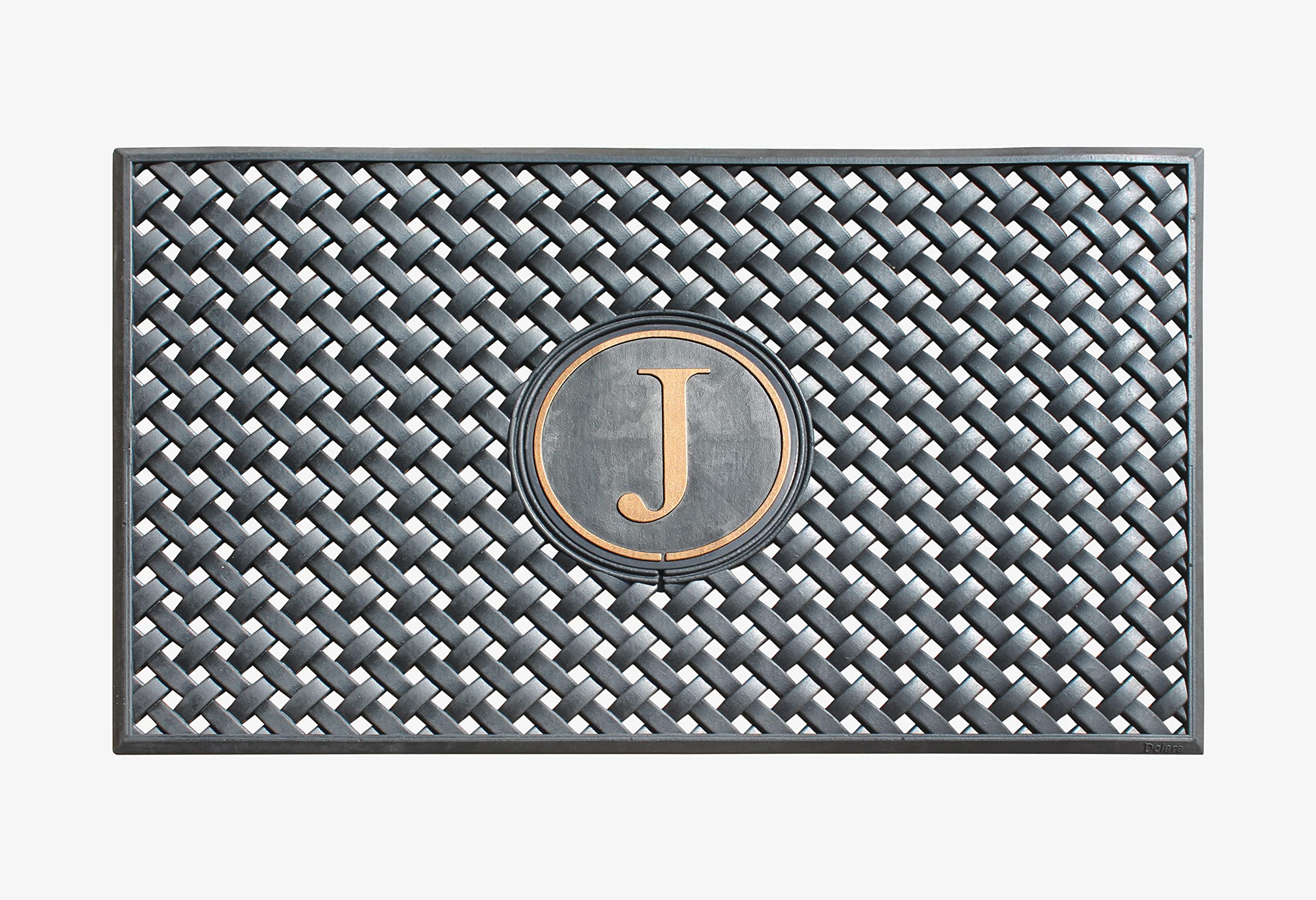 A1HC Large Monogrammed Door Mat, Natural Rubber, 24”x39”, Ideal for Any entryway, Scrapes Shoes
