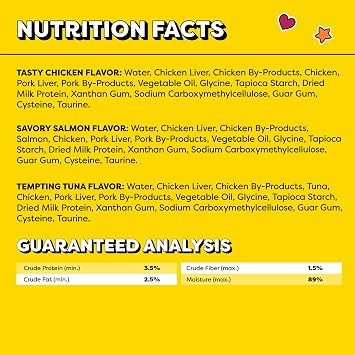 Temptations Creamy Puree Cat Treats, Chicken, Salmon & Tuna, 72 Count